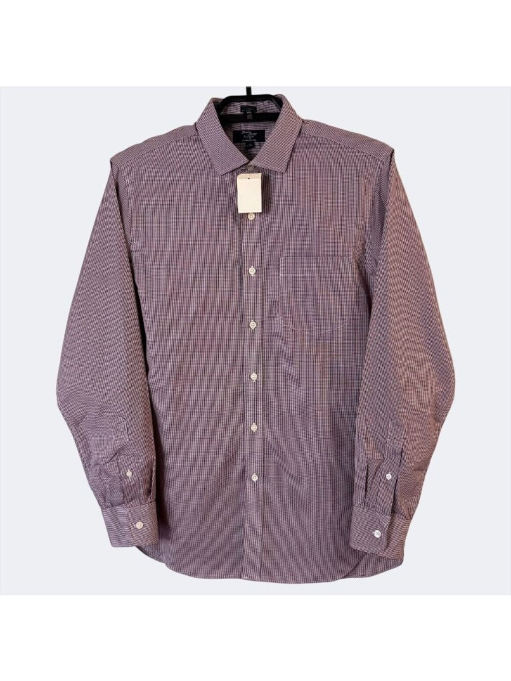 J.Crew Gingham Plaid Button-Up L/S Shirt Red Men's Medium 80's 2-Ply Cotton NEW